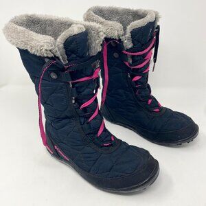 ✨Columbia Minx Mid II Boots Girls Youth 2 Waterproof Insulated Winter Black Pink